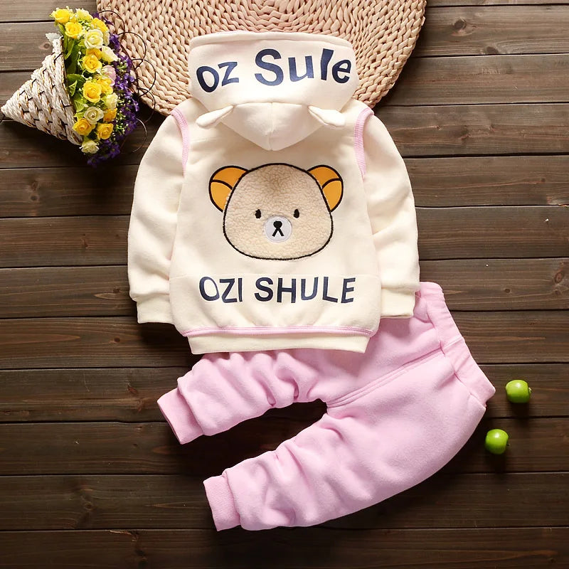 Newborn Baby Boys Clothes 2024 Autumn Baby Girls Clothes Hoodie+Pant Outfit Kids Costume Suit Infant Clothing For Baby Warm Sets