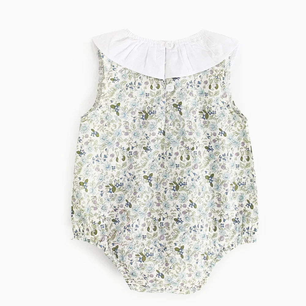 Sanlutoz Summer Cotton Floral Baby Clothing Cute Sleeveless Baby Girls Bodysuits