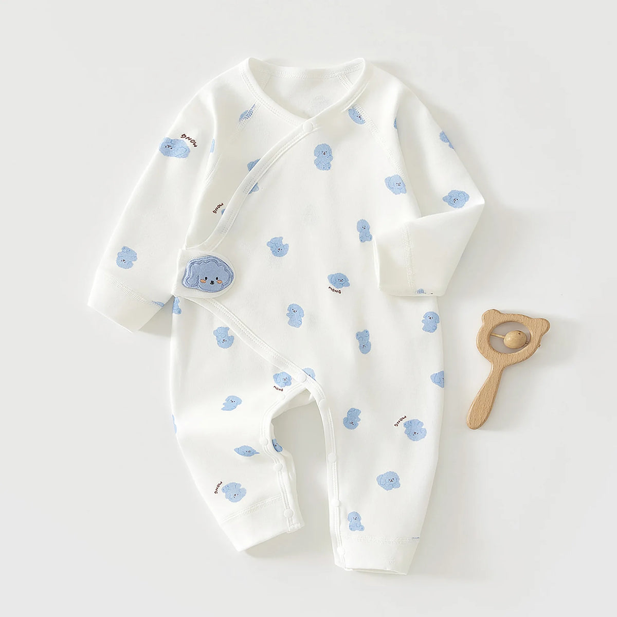Four Season Baby Clothing Cartoon Long Sleeved Jumpsuit for Newborns Aged 0-6 Months Wearing Pure Cotton Baby Clothing Inside