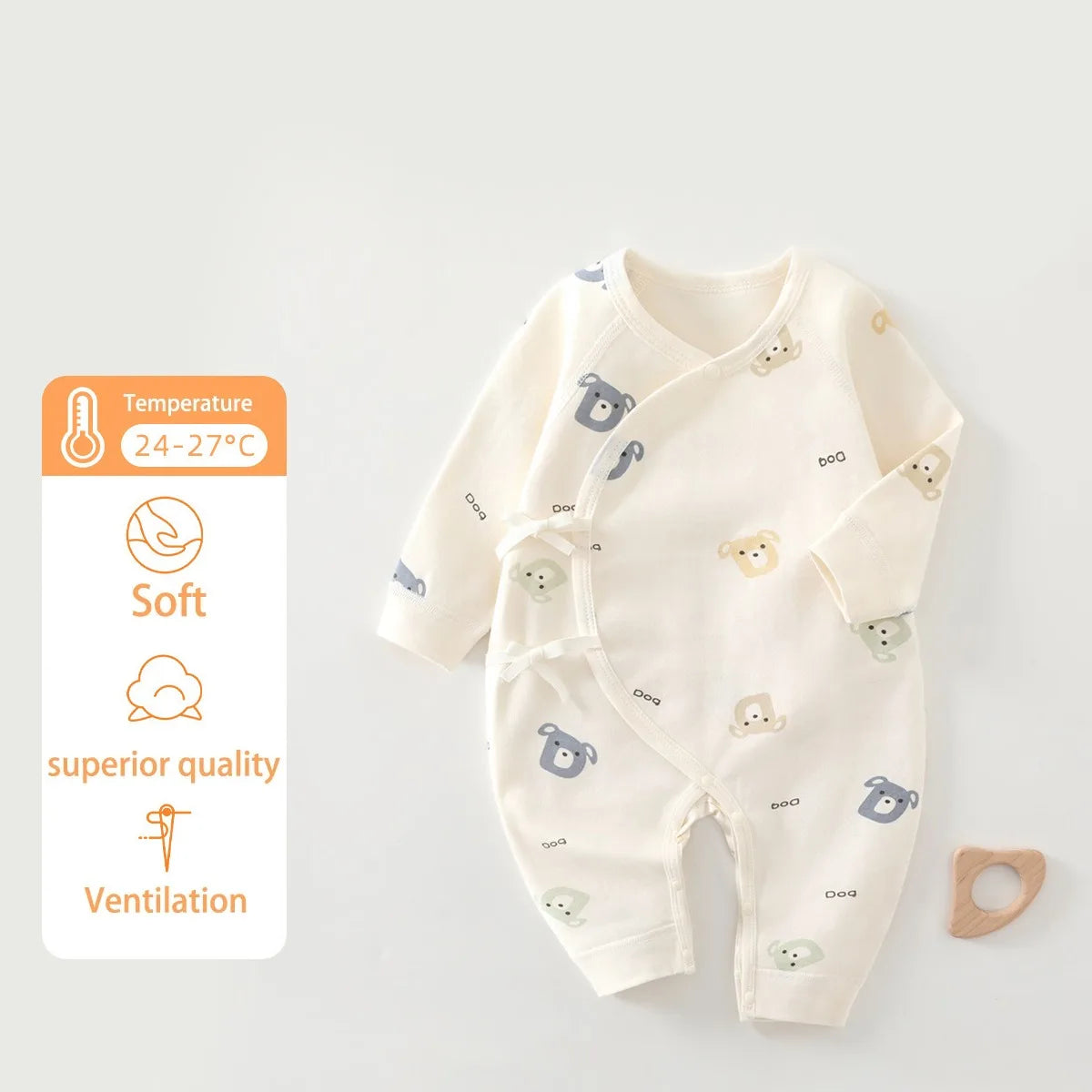 Four Seasons Festival Newborn Baby Jumpsuit Cute Cartoon Pattern Men's and Women's Baby Clothing 0-6M 100% Cotton Baby Clothing
