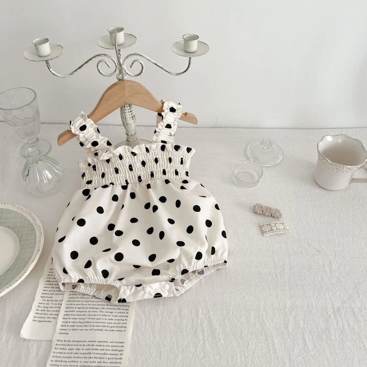 Summer Baby Halter Western Wave Point Princess Dress One-Piece Fashion Baby Clothing