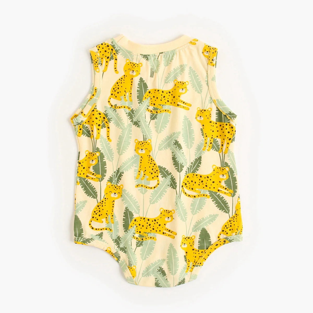 Animal Casual Summer Cotton Infants Boys Bodysuits Sleeveless Baby Clothing