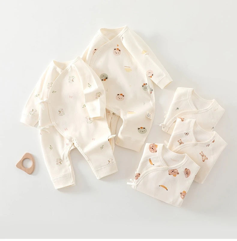 Four Seasons Festival Newborn Baby Jumpsuit Cute Cartoon Pattern Men's and Women's Baby Clothing 0-6M 100% Cotton Baby Clothing
