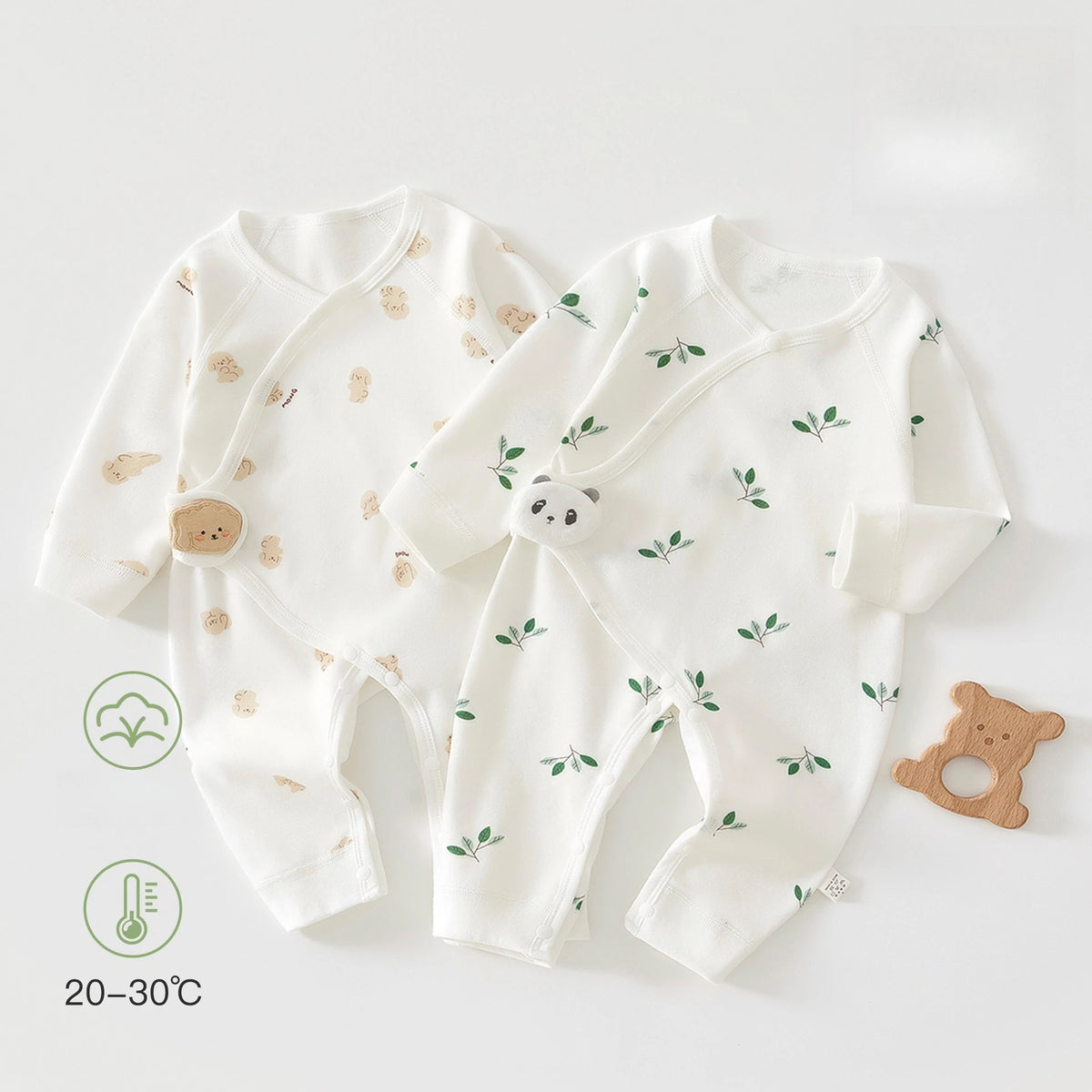 Four Season Baby Clothing Cartoon Long Sleeved Jumpsuit for Newborns Aged 0-6 Months Wearing Pure Cotton Baby Clothing Inside