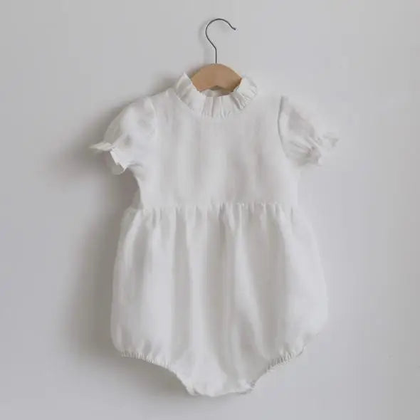 Summer Baby Girl Rompers Linen Cotton Newborn Baby One-piece Infant Baby Clothing