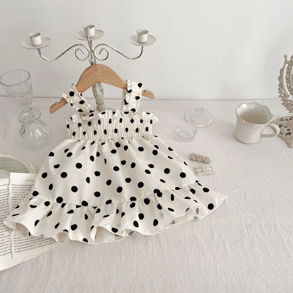Summer Baby Halter Western Wave Point Princess Dress One-Piece Fashion Baby Clothing