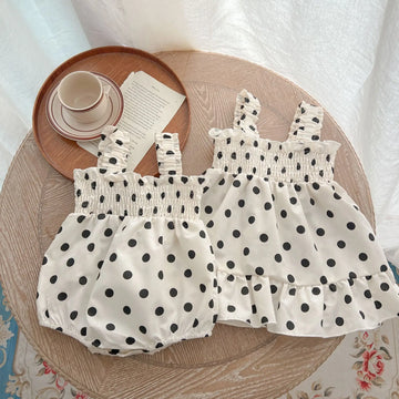 Summer Baby Halter Western Wave Point Princess Dress One-Piece Fashion Baby Clothing