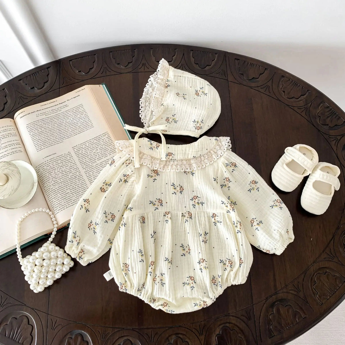 Spring Baby Clothing Newborn Girls Romper+Hat Floral Infant Overalls 0-24Months Baby Outfits