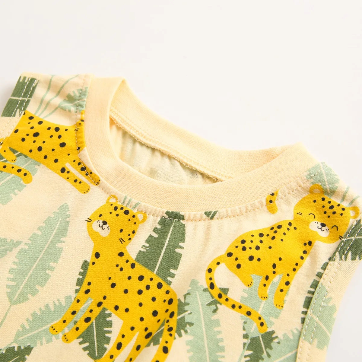 Animal Casual Summer Cotton Infants Boys Bodysuits Sleeveless Baby Clothing