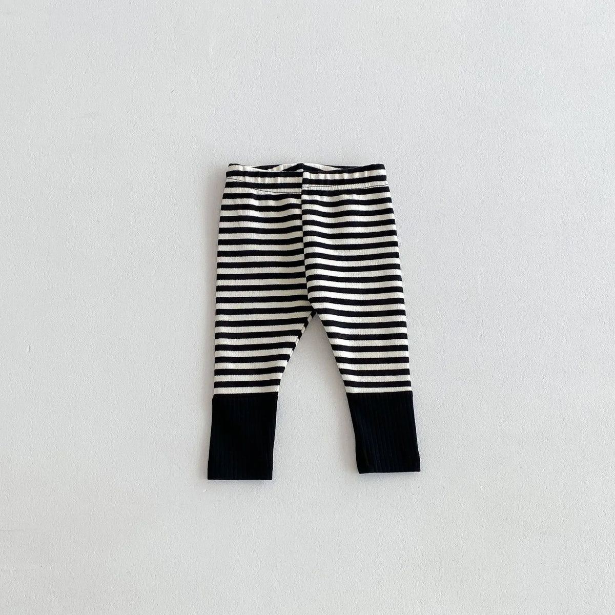 Autumn Newborn Infant Baby Boy Girls Candy Color Leggings Splice Striped Pants Fashion Baby Clothing