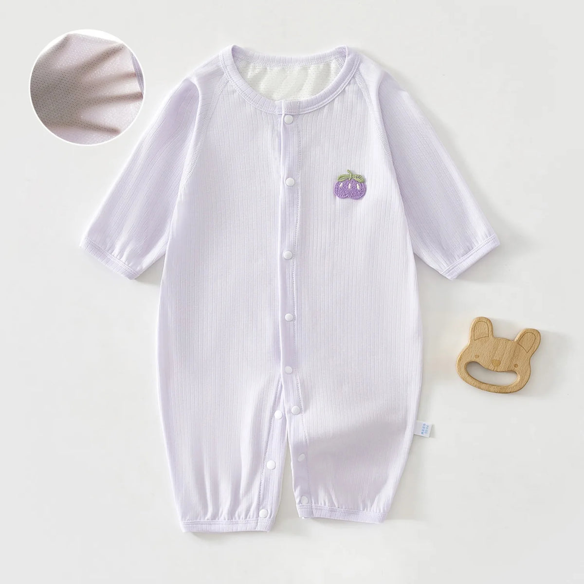 AYNIGIELL 2026 New Summer Baby Clothing Mesh Breathable Men's Baby Jumpsuit Long Sleeved Long Pants Mosquito Proof Baby Clothing