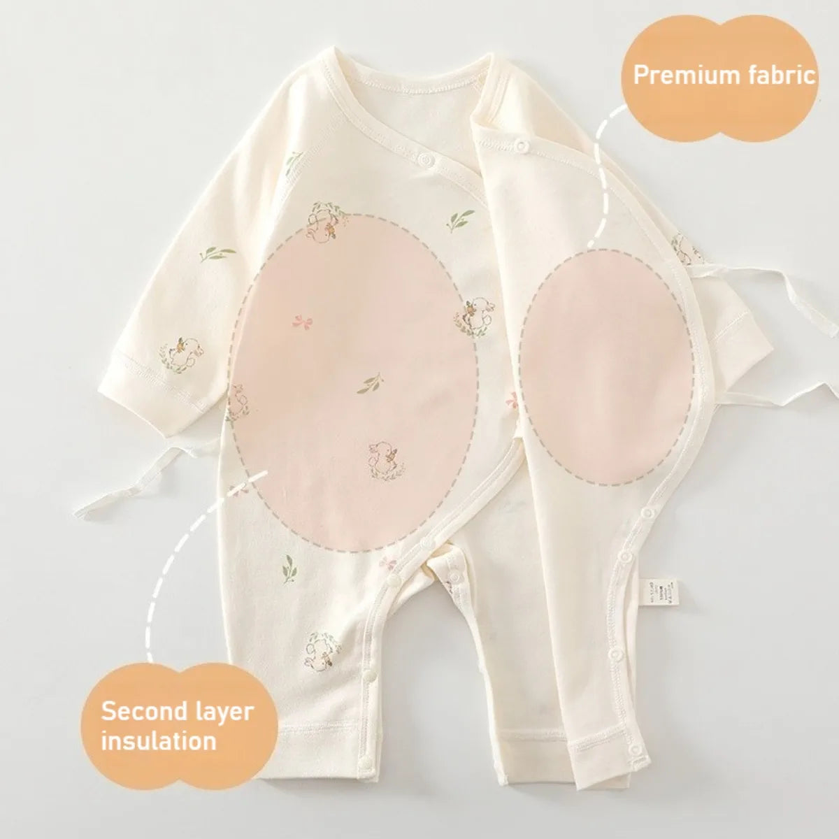 Four Seasons Festival Newborn Baby Jumpsuit Cute Cartoon Pattern Men's and Women's Baby Clothing 0-6M 100% Cotton Baby Clothing
