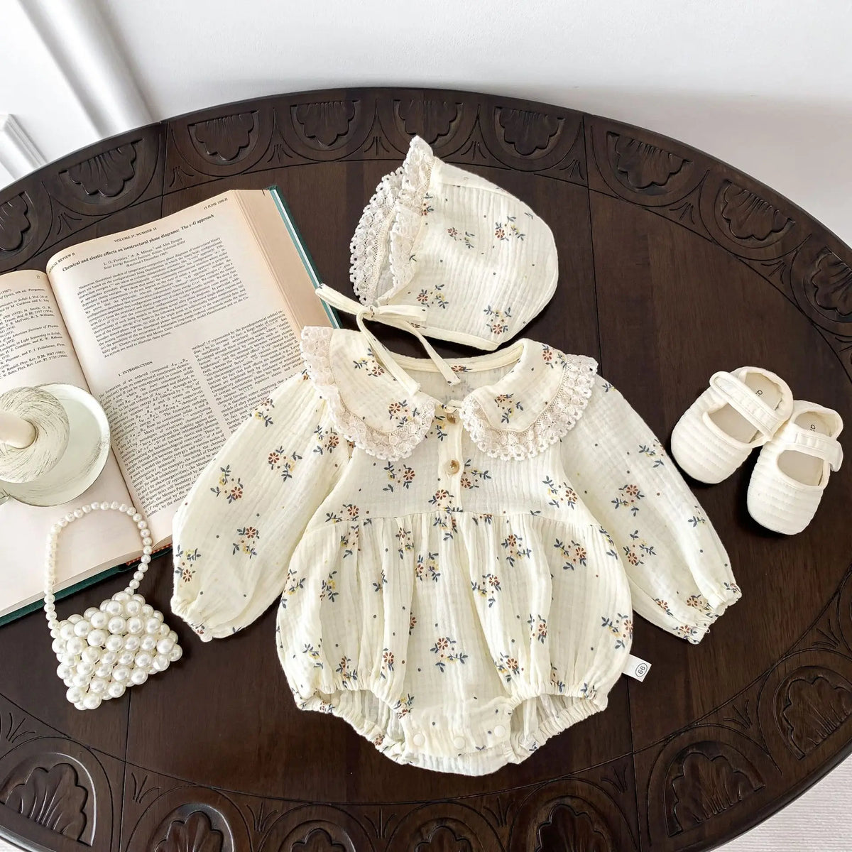 Spring Baby Clothing Newborn Girls Romper+Hat Floral Infant Overalls 0-24Months Baby Outfits